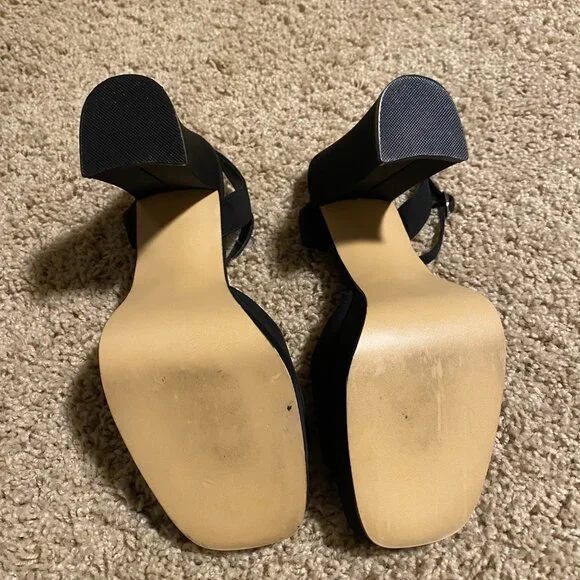 Mix It Black Platform Sandals Size 6 1/2 - Picture 9 of 11